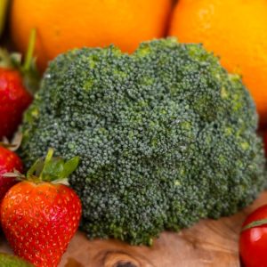 healthy, fresh, raw vegetables and fruits